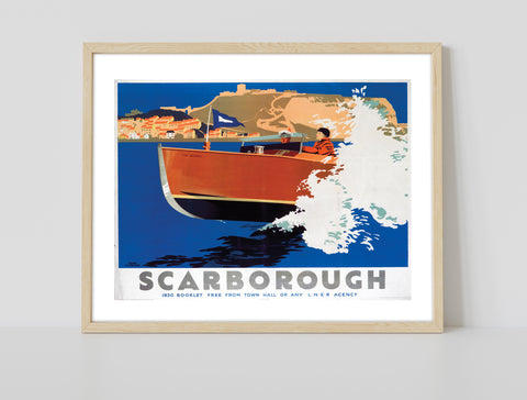 Scarborough - Speed Boat - 11X14inch Premium Art Print