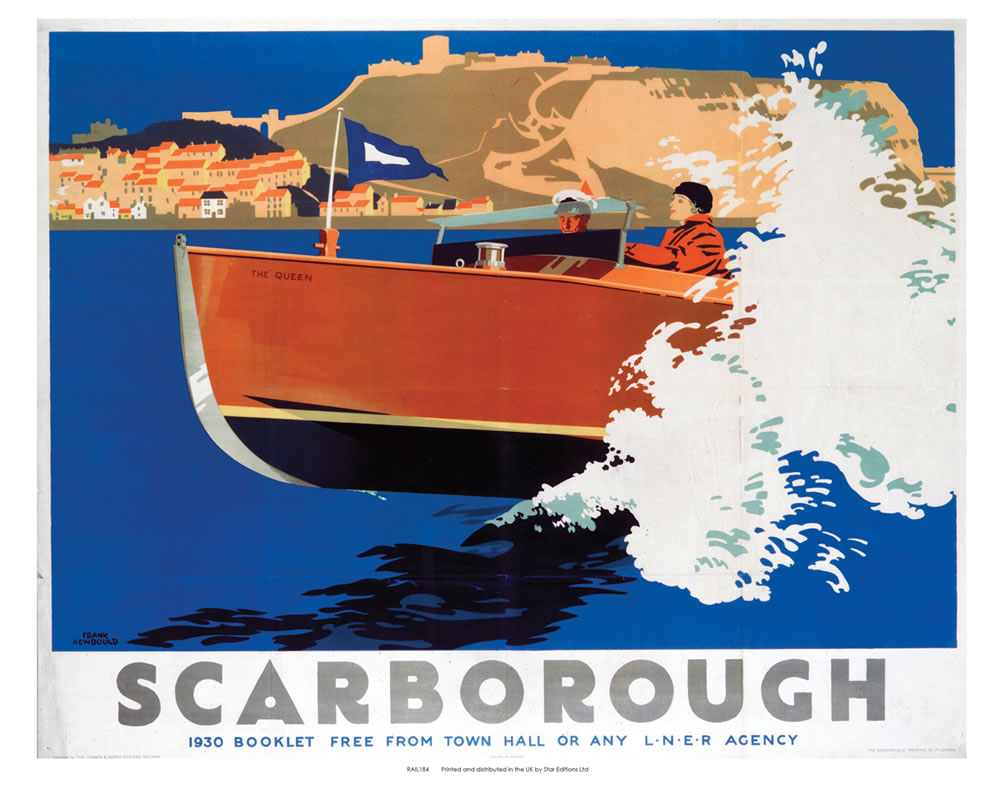 Scarborough Speed Boat 24" x 32" Matte Mounted Print