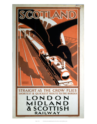 London Midland and Scotland Railway 24" x 32" Matte Mounted Print