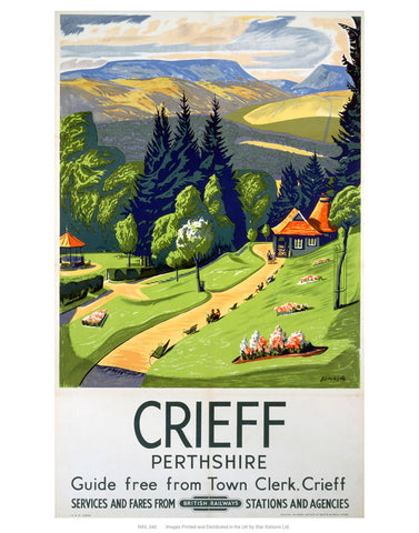 Crieff Perthshire 24" x 32" Matte Mounted Print