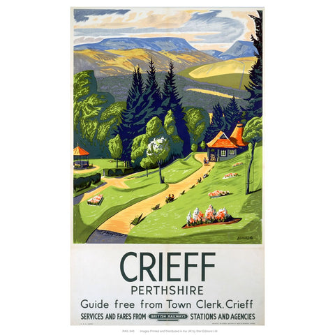 Crieff Perthshire 24" x 32" Matte Mounted Print