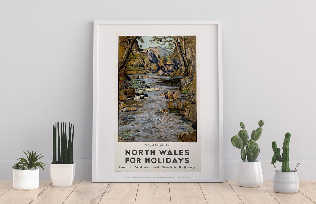 The Lledr Valley, North Wales - 11X14inch Premium Art Print