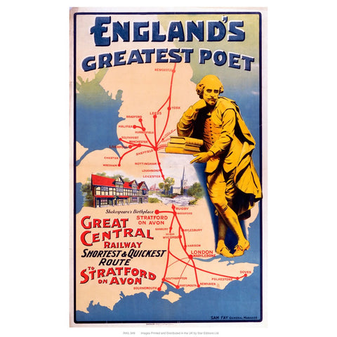 England's greatest poet 24" x 32" Matte Mounted Print