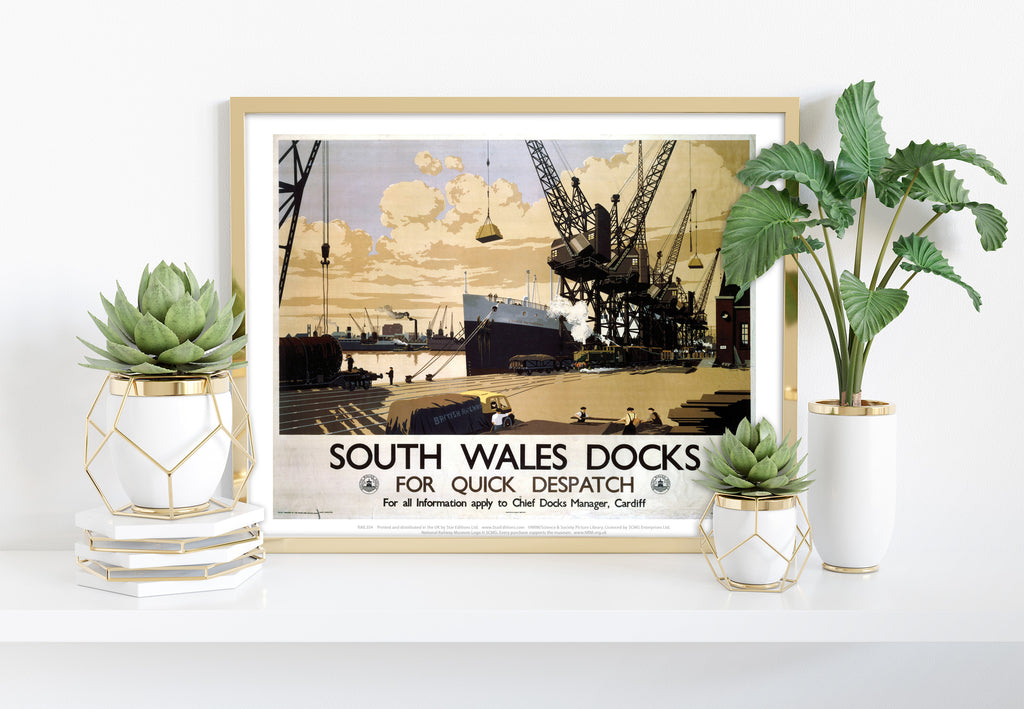South Wales Docks For Quick Despatch - Premium Art Print