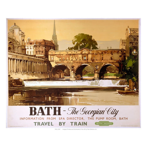 Bath- the Georgian city 24" x 32" Matte Mounted Print