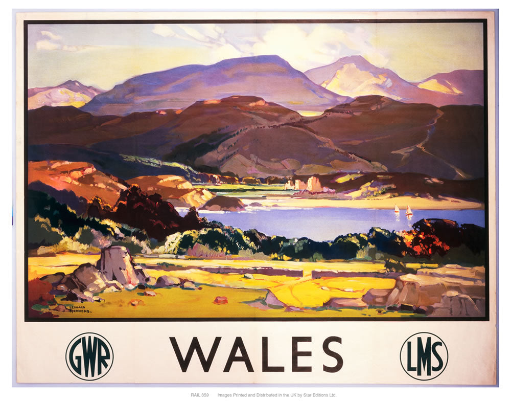 Wales GWR 24" x 32" Matte Mounted Print