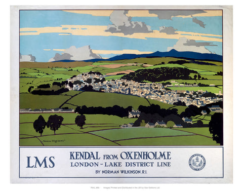 Kendal from Oxenholme 24" x 32" Matte Mounted Print