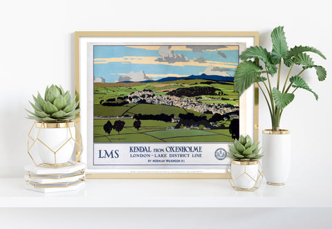 Kendal From Oxenholme - 11X14inch Premium Art Print