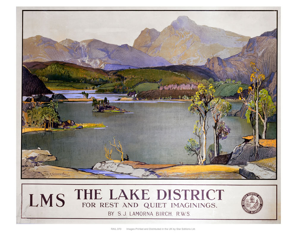 The lake district LMS 24" x 32" Matte Mounted Print