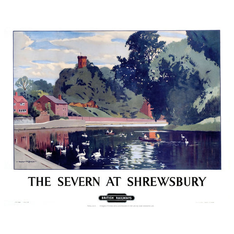 The Severn at Shrewsbury 24" x 32" Matte Mounted Print