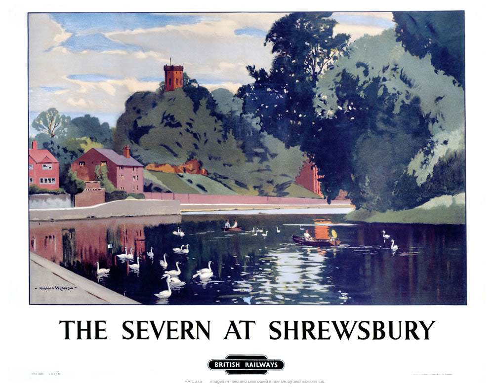 The Severn at Shrewsbury 24" x 32" Matte Mounted Print