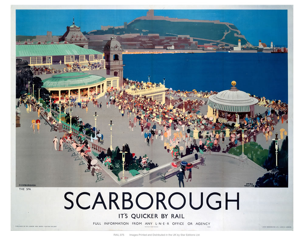 Scarborough by rail 24" x 32" Matte Mounted Print