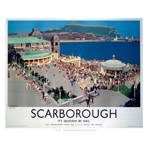 Scarborough by rail 24" x 32" Matte Mounted Print