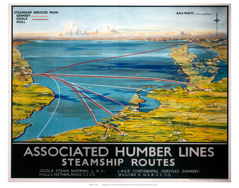 Associated Humber lines 24" x 32" Matte Mounted Print