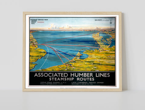 Associated Humber Lines Steamship Routes - 11X14inch Premium Art Print