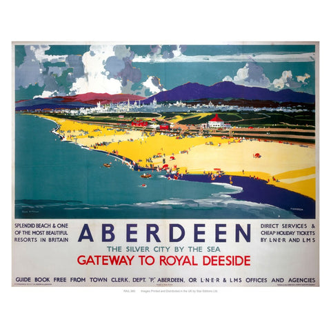 Aberdeen by the sea 24" x 32" Matte Mounted Print