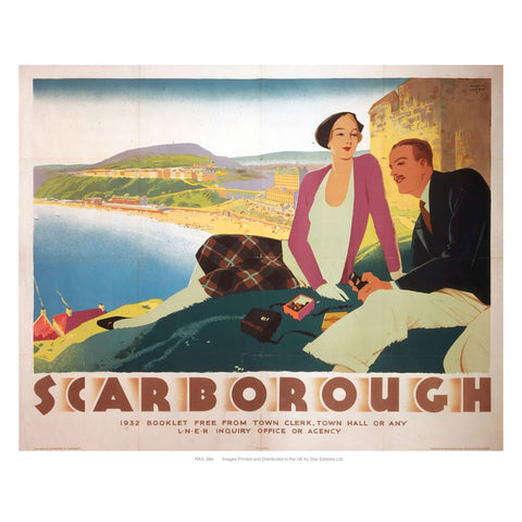 Scarborough by the sea 24" x 32" Matte Mounted Print