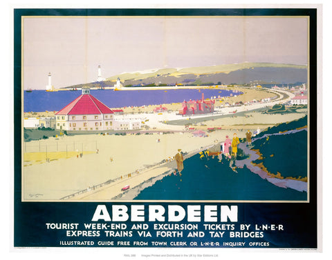 Aberdeen tourist weekend 24" x 32" Matte Mounted Print