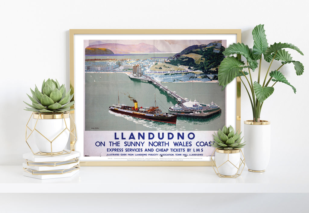 Llandudno, North Wales Coast - 11X14inch Premium Art Print