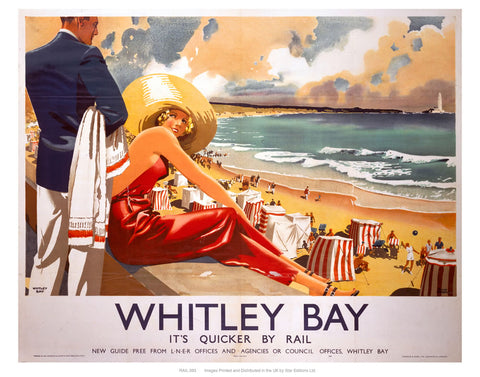 Whitley bay 24" x 32" Matte Mounted Print