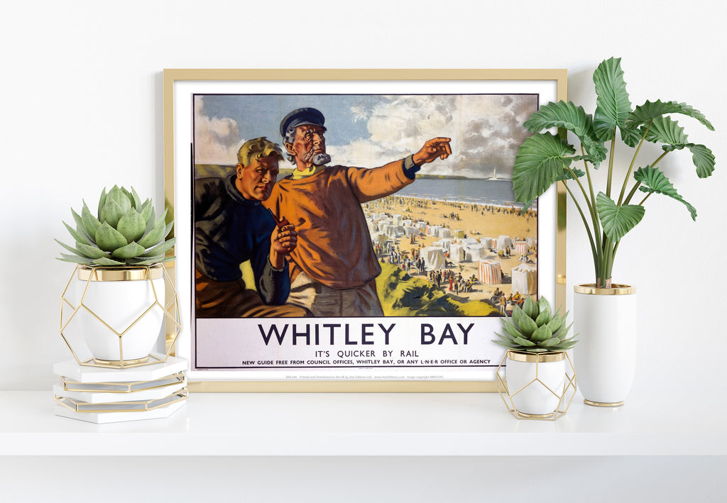 Whitley Bay - 11X14inch Premium Art Print RAIL394