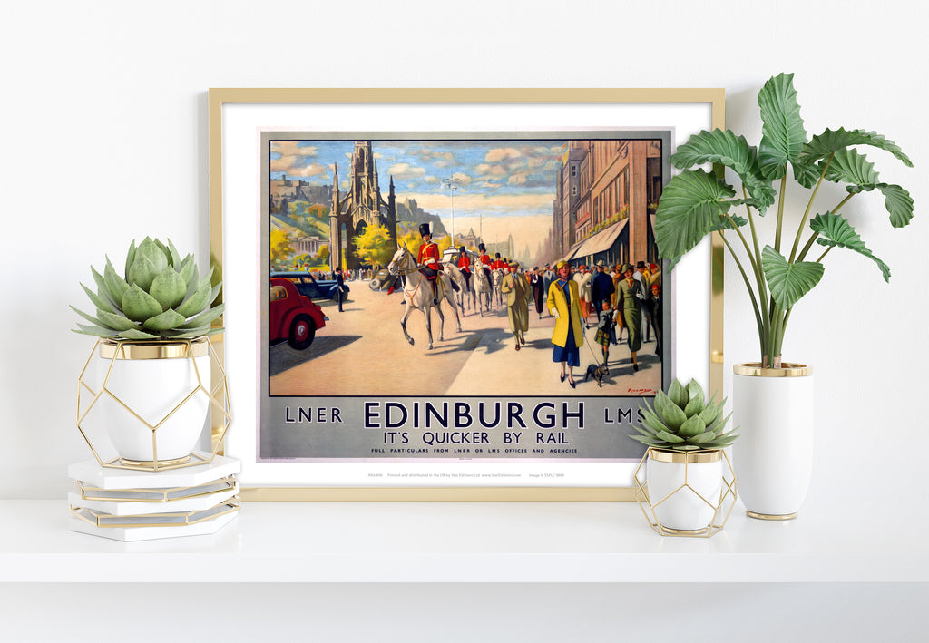 Edinburgh By Rail - 11X14inch Premium Art Print
