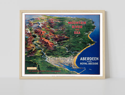 Mountain River And Sea - Aberdeen - 11X14inch Premium Art Print