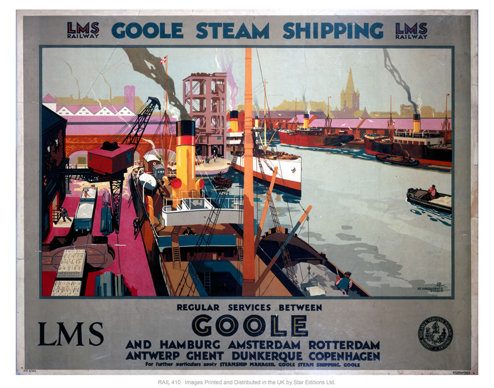 Goole steam shipping 24" x 32" Matte Mounted Print