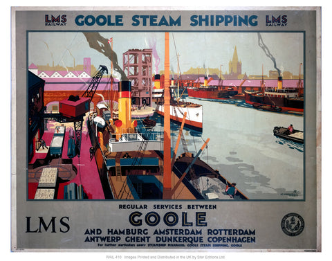 Goole steam shipping 24" x 32" Matte Mounted Print