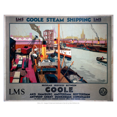Goole steam shipping 24" x 32" Matte Mounted Print
