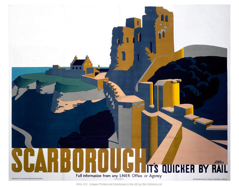 Scarborough rails 24" x 32" Matte Mounted Print