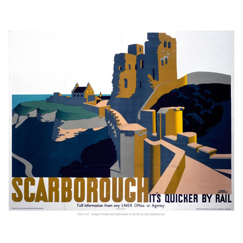 Scarborough rails 24" x 32" Matte Mounted Print