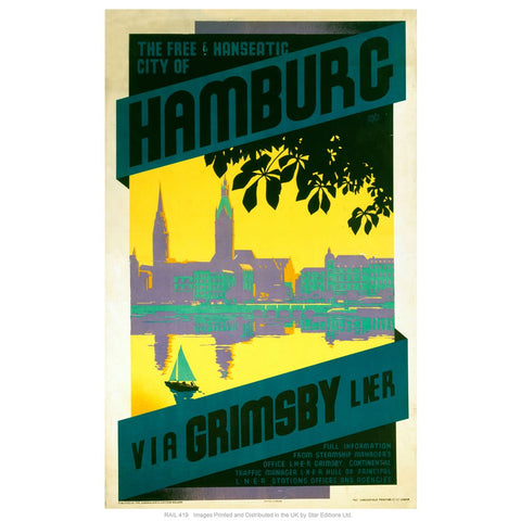 Hamburg 24" x 32" Matte Mounted Print