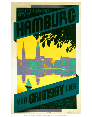 Hamburg 24" x 32" Matte Mounted Print