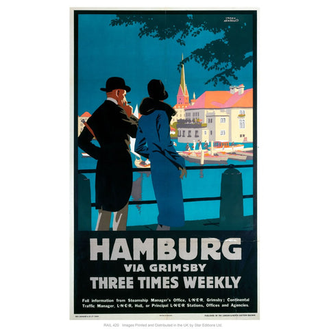 Hamburg via Grimsby 24" x 32" Matte Mounted Print