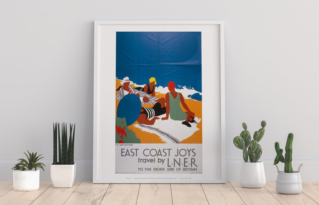 East Coast Joys No 2 Sun-Bathing - 11X14inch Premium Art Print