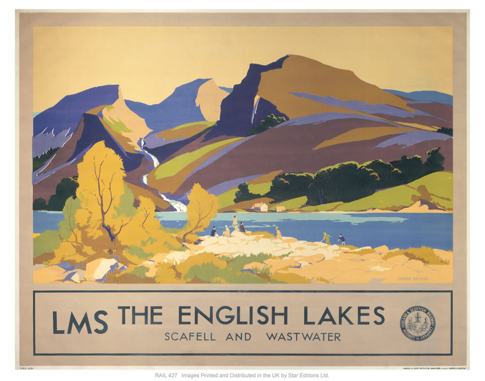 The English lakes 24" x 32" Matte Mounted Print
