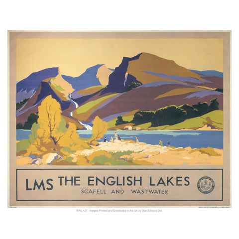 The English lakes 24" x 32" Matte Mounted Print