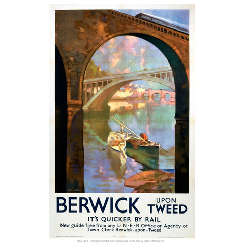 Berwick upon tweed 24" x 32" Matte Mounted Print