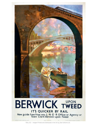 Berwick upon tweed 24" x 32" Matte Mounted Print