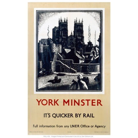 York minster 24" x 32" Matte Mounted Print