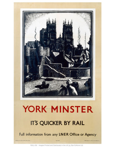 York minster 24" x 32" Matte Mounted Print