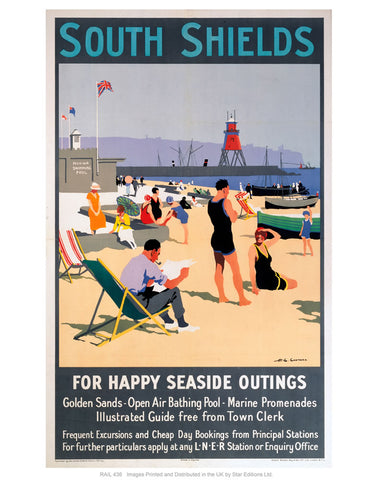 South shields 24" x 32" Matte Mounted Print