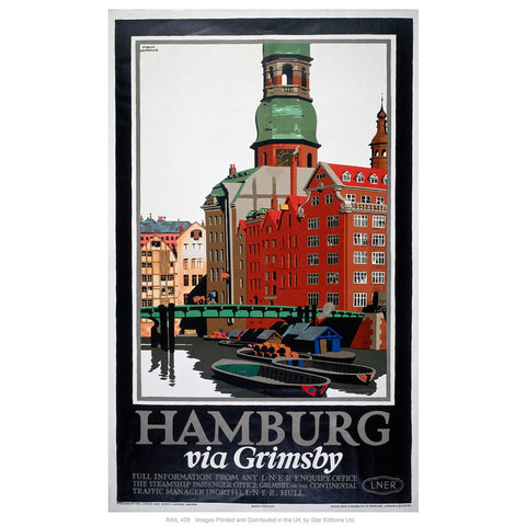 Hamburg via Grimsby 24" x 32" Matte Mounted Print