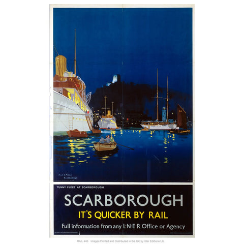 Scarborough rails 24" x 32" Matte Mounted Print