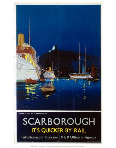 Scarborough rails 24" x 32" Matte Mounted Print