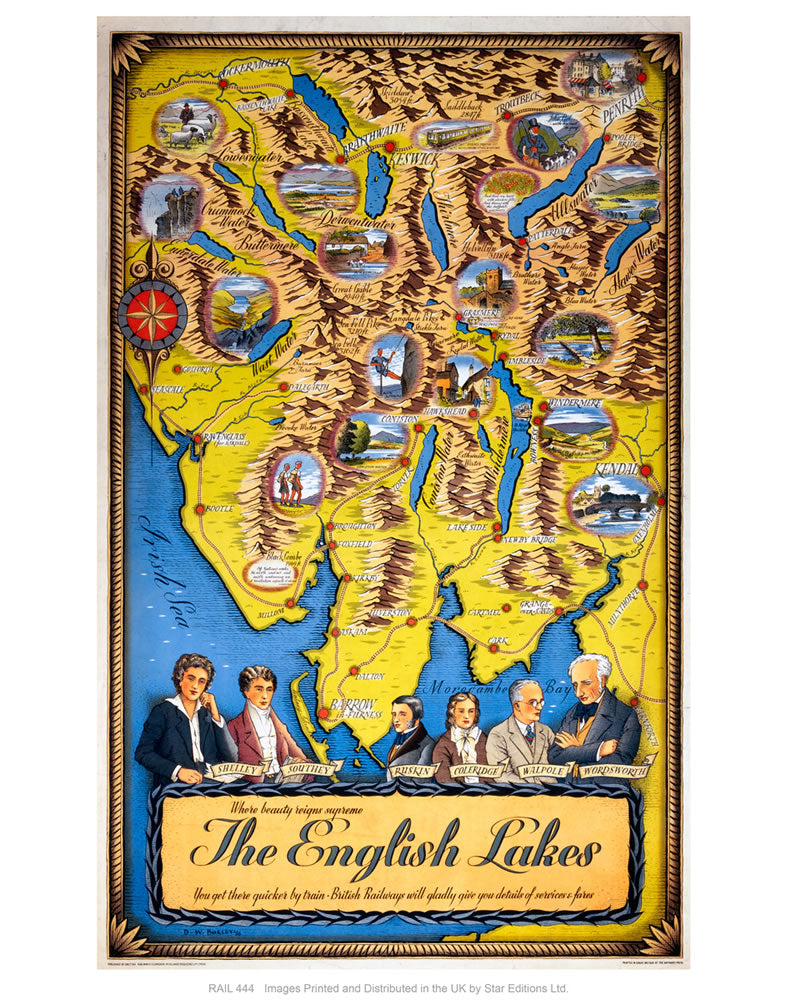 The English lakes 2 24" x 32" Matte Mounted Print