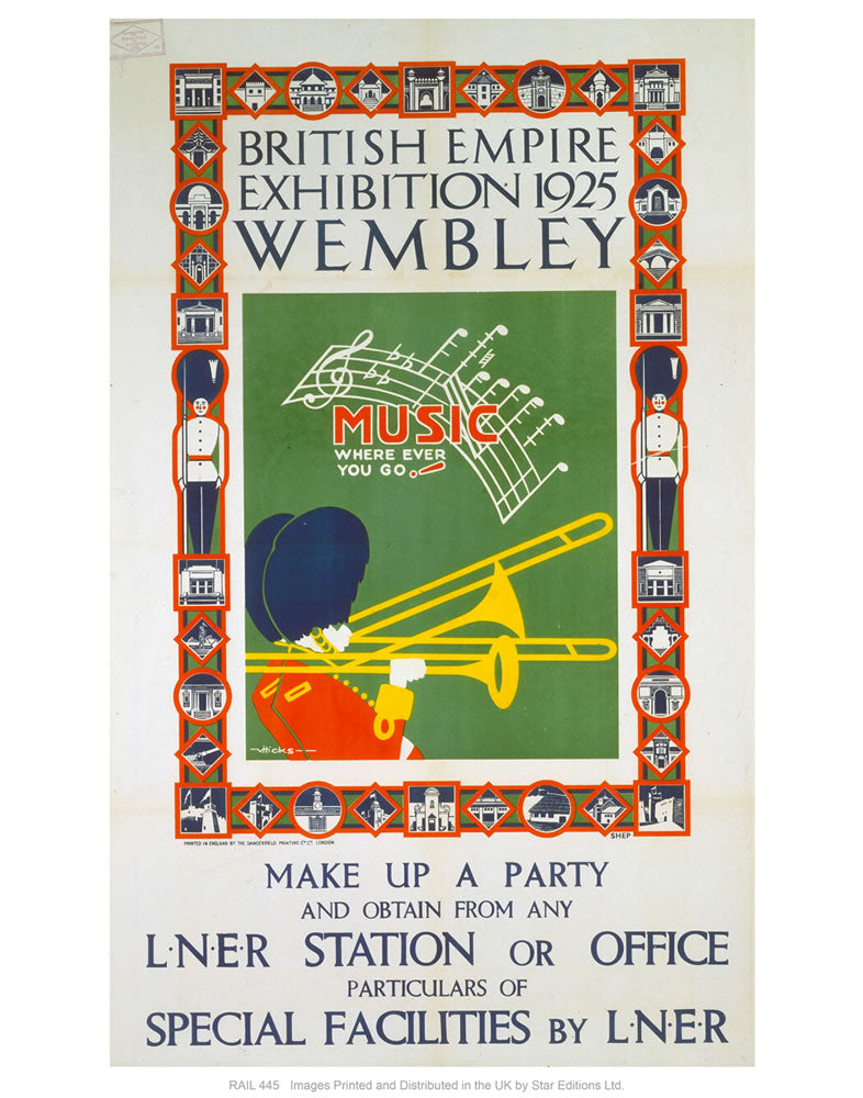 British empire exhibition 24" x 32" Matte Mounted Print