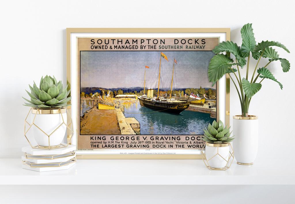 Southampton Docks - 11X14inch Premium Art Print