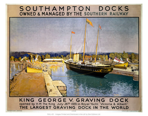 Southampton docks 24" x 32" Matte Mounted Print